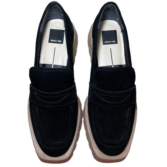 Dolce Vita Elias Black Suede Penny Loafers Women’s 8.5 - Picture 3 of 10